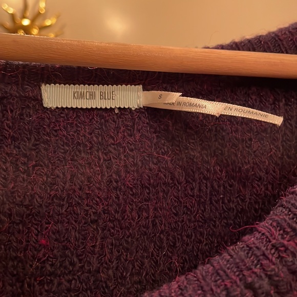 Urban Outfitters Kimchi Blue Purple Off-the-Shoulder Sweater - Picture 2 of 6